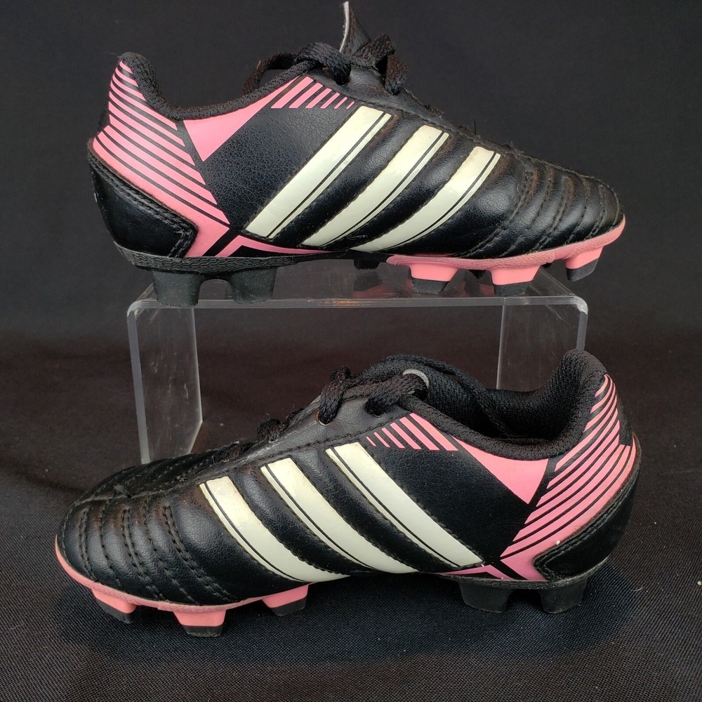 Adidas - SIZE 10K YOUTH - Black Pink TRX FG Cleats Soccer